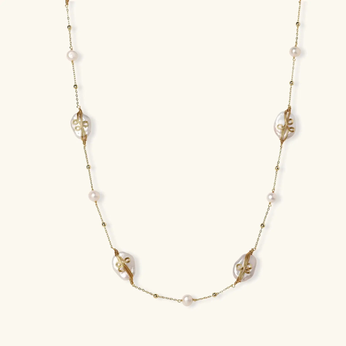 Baroque Pearl Garden Necklace by Aurora Beauty