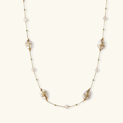 Baroque Pearl Garden Necklace by Aurora Beauty