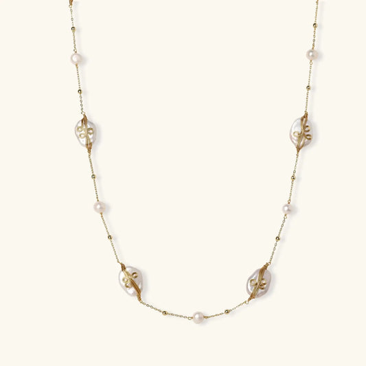 Baroque Pearl Garden Necklace by Aurora Beauty