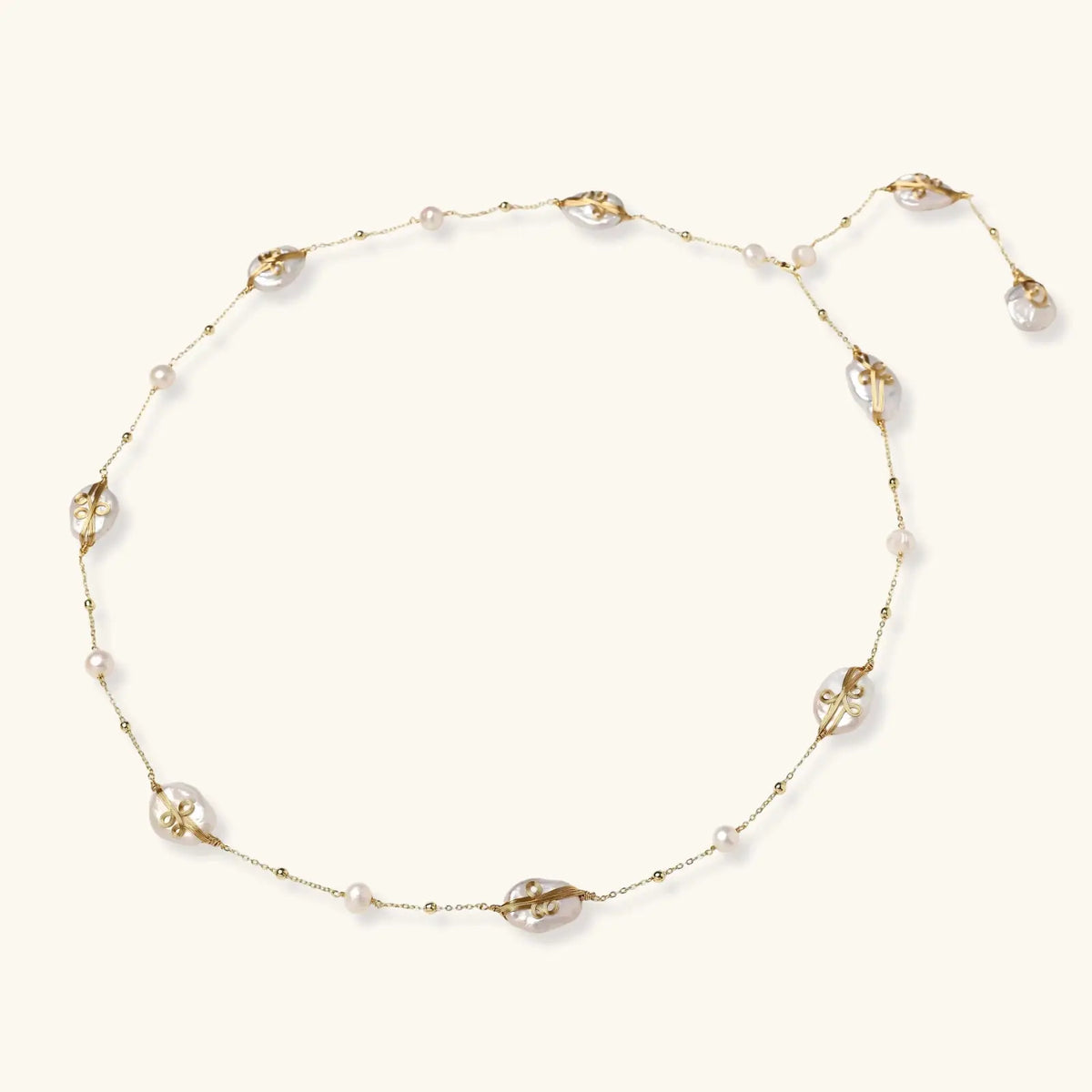 Baroque Pearl Garden Necklace by Aurora Beauty