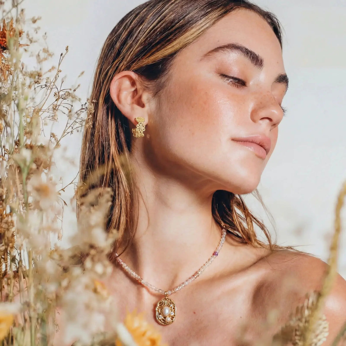 Bloom Filigree Hoops by Aurora Beauty