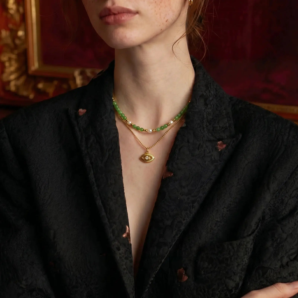 Mystic Eye Layered Necklace by Aurora Beauty