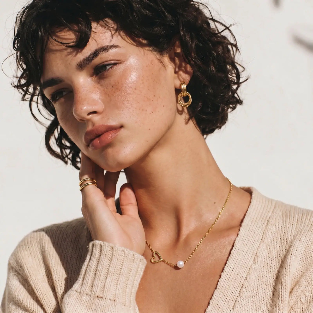 Pearl Heart Embrace Necklace by Aurora Beauty