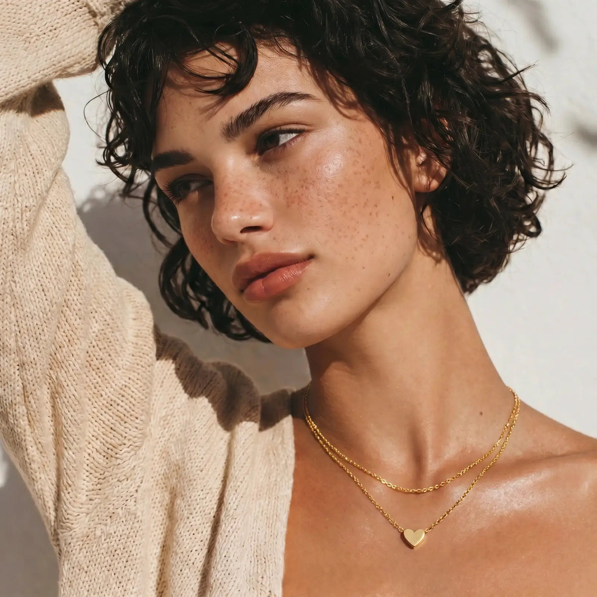 Layered Heart Necklace by Aurora Beauty