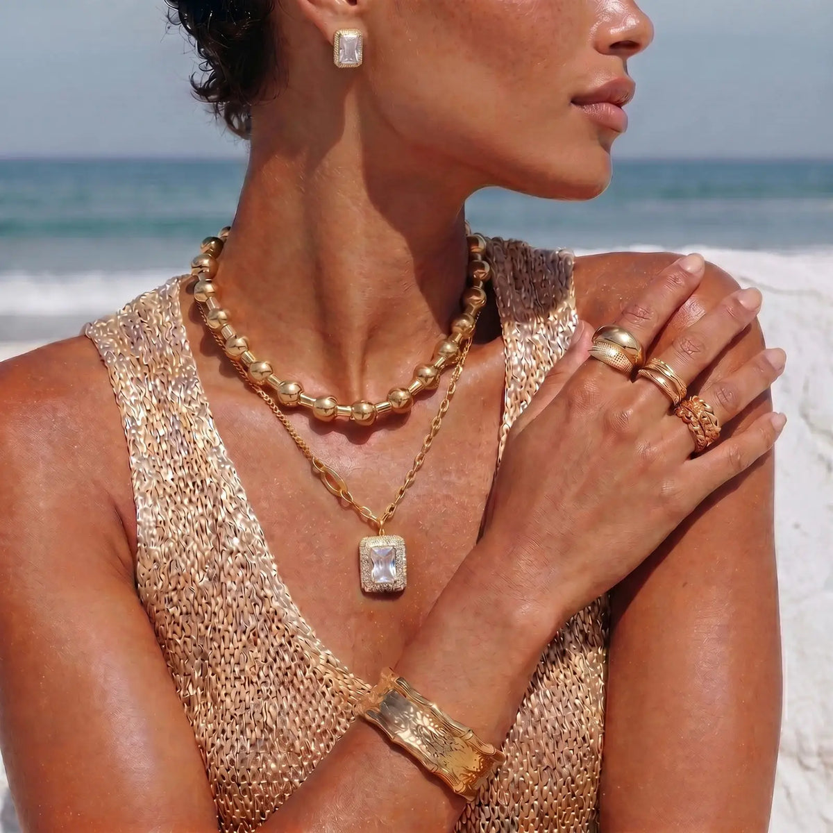 Emerald Cut Halo Set by Aurora Beauty