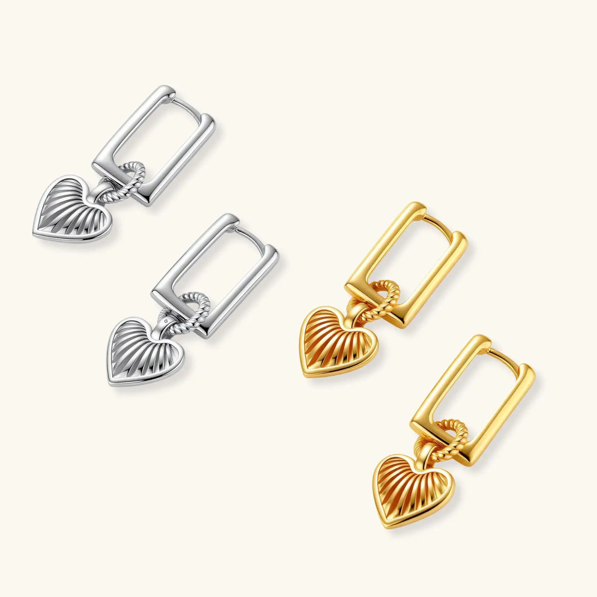 Radiant Heart Hoops by Aurora Beauty