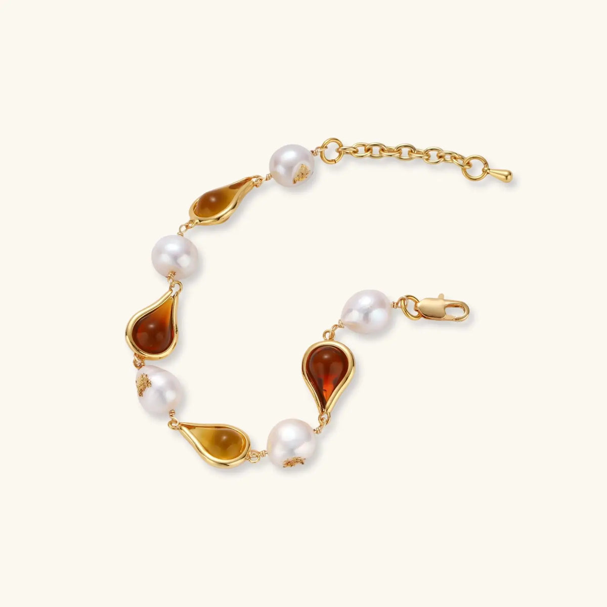 Golden Teardrop Bracelet by Aurora Beauty
