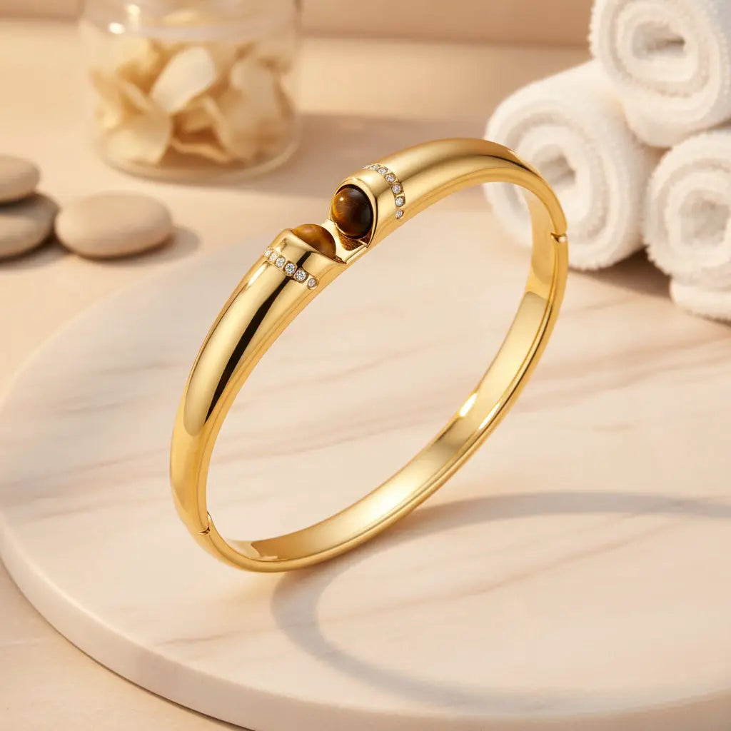 Tiger Eye Bangle by Aurora Beauty