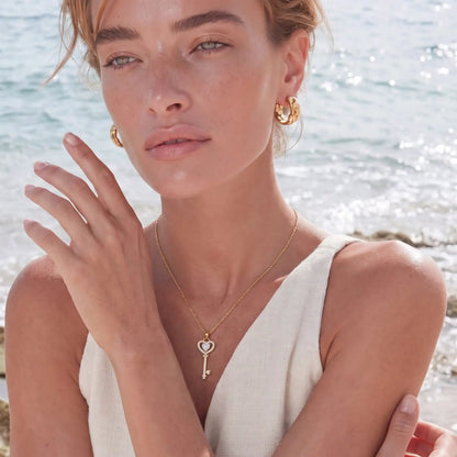 Secret Heart Key Necklace by Aurora Beauty
