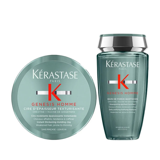 Kerastase Genesis Homme: Hair Thickening Set for Men - Combat Hair Loss & Achieve Thicker, Fuller Hair - Professional Grade Care. by Beauty Care Bag