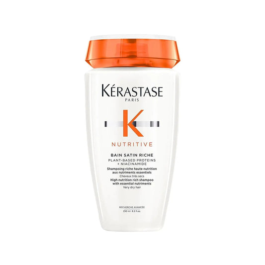 Kerastase Nutritive Bain Satin Riche Moisturizing Shampoo for Dry Hair - 250ml, Luxurious Hydration & Repair by Beauty Care Bag