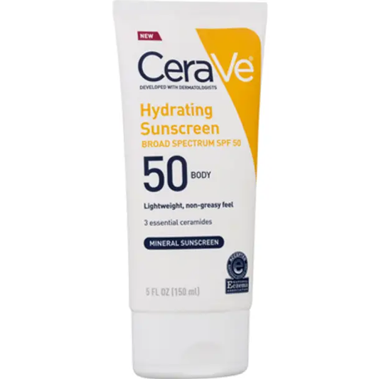 Cerave Hydrating Mineral Sunscreen Body Lotion - SPF 50 - 5 Fl Oz by Pasteur Pharmacy