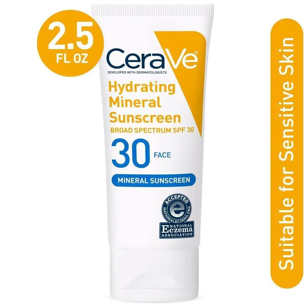 CeraVe Hydrating Mineral Face Sunscreen Lotion – SPF 30 - 2.5oz by Pasteur Pharmacy