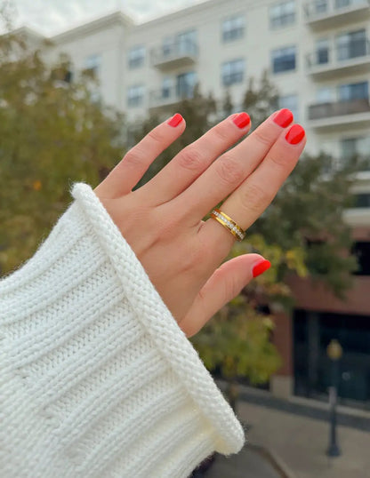 Cross Eternity Gem Ring Set by Elevated Faith