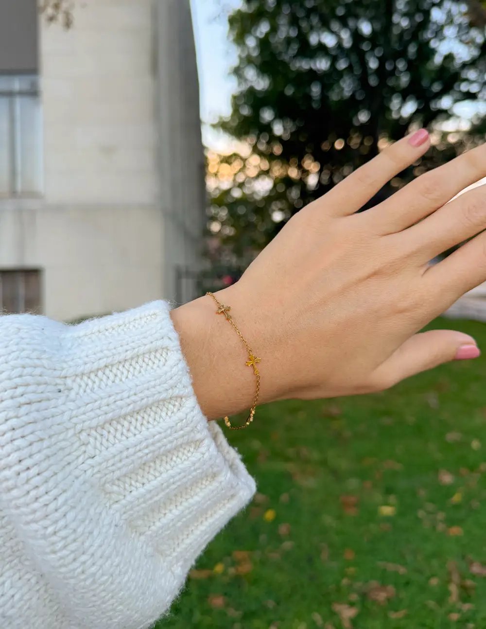 Cross Link Bracelet by Elevated Faith