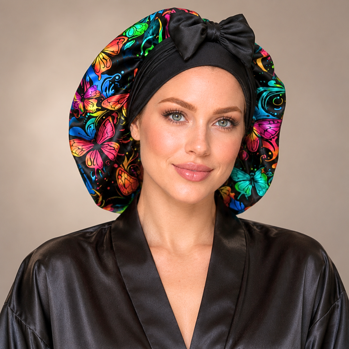 Satin Hair Bonnet for Sleeping – Adjustable Stretch Tie by PHC