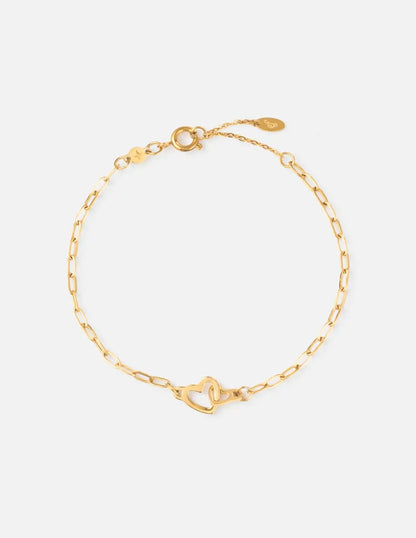 Heart Paperclip Chain Bracelet by Elevated Faith
