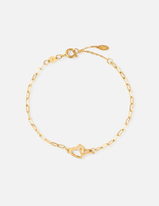Heart Paperclip Chain Bracelet by Elevated Faith