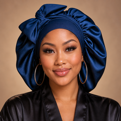 Satin Hair Bonnet for Sleeping – Adjustable Stretch Tie by PHC