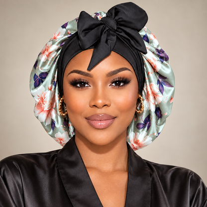 Satin Hair Bonnet for Sleeping – Adjustable Stretch Tie by PHC