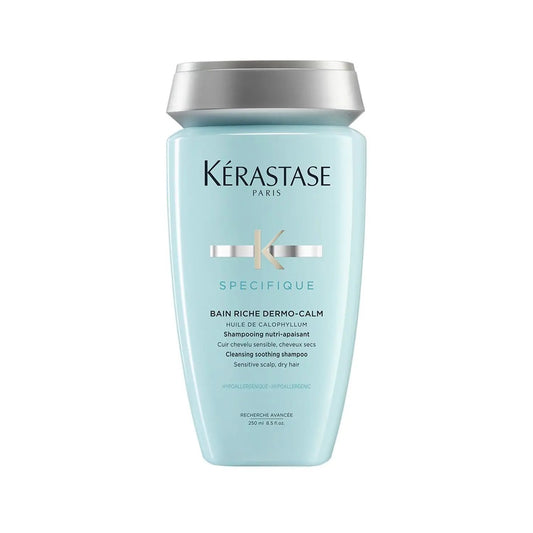 Kerastase Specifique Bain Dermocalm Riche Shampoo for Sensitive Scalp - Soothes, Moisturizes, and Relieves Irritation - 8.45 fl oz by Beauty Care Bag