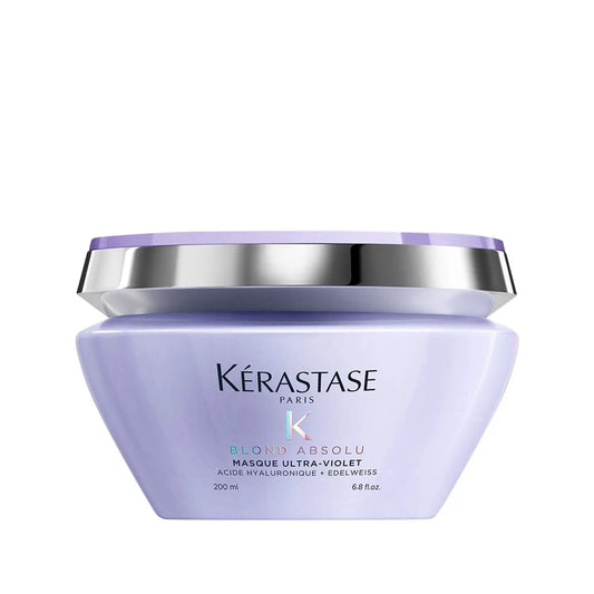 Kerastase Blond Absolu Masque Ultra Violet - Neutralizes Yellow Tones, Enhances Blonde Hair Color - 200ml by Beauty Care Bag