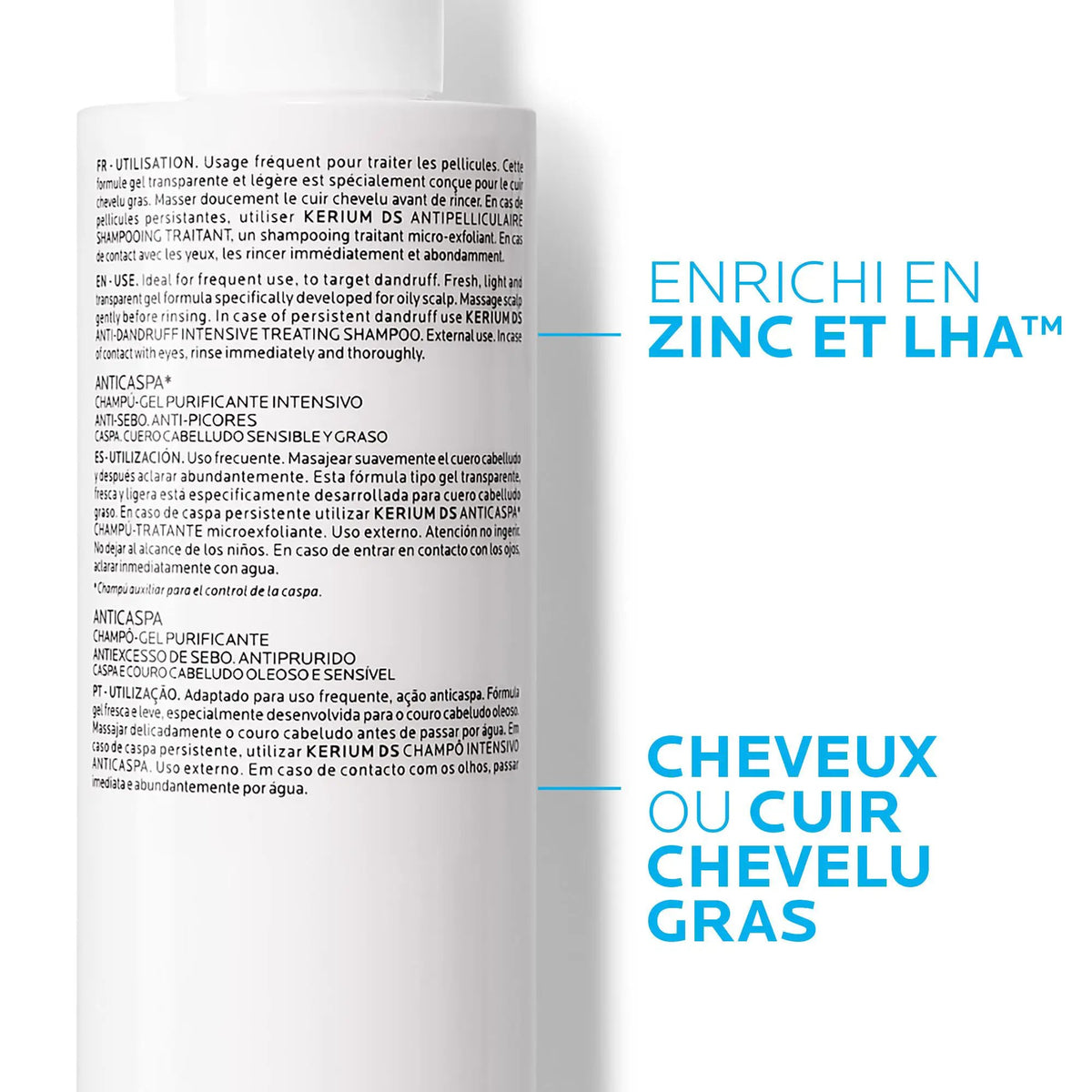 La Roche-Posay KÉRIUM Anti-Dandruff Gel Shampoo for Oily Scalp by Paris Pharmacy