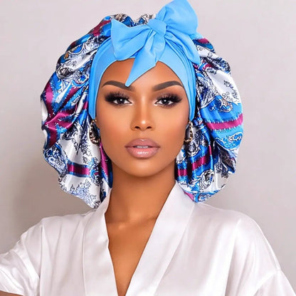 Satin Hair Bonnet for Sleeping – Adjustable Stretch Tie by PHC