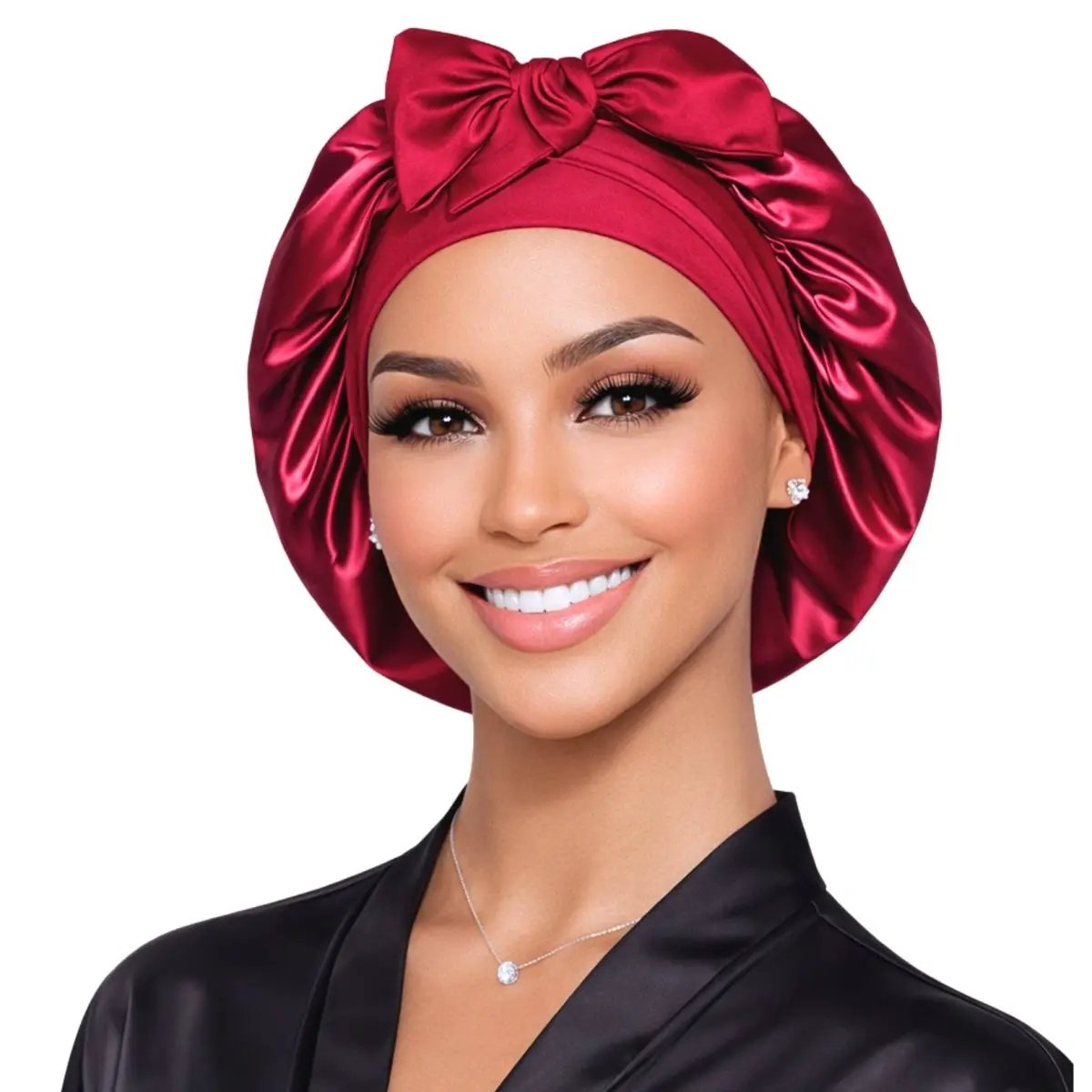 Satin Hair Bonnet for Sleeping – Adjustable Stretch Tie by PHC