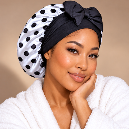 Satin Hair Bonnet for Sleeping – Adjustable Stretch Tie by PHC