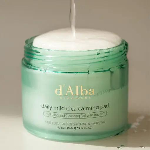 d'Alba Daily Mild Cica Calming Pad 165ml (50ea) by Seoulia