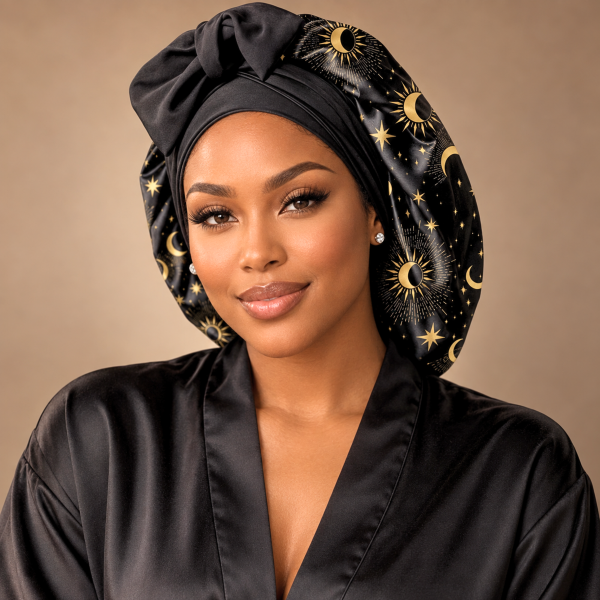 Satin Hair Bonnet for Sleeping – Adjustable Stretch Tie by PHC