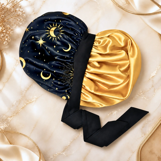 Satin Hair Bonnet for Sleeping – Adjustable Stretch Tie by PHC