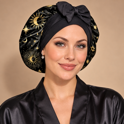 Satin Hair Bonnet for Sleeping – Adjustable Stretch Tie by PHC